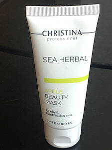 Яблучна маска краси для жирної та комбінованої шкіри Christina Sea Herbal Beauty Mask Green Apple