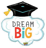 Grabo 29" Mighty Dream Big Grad Foil Balloon. Фольгированные шары на выпускной "Большие мечты" - В УП