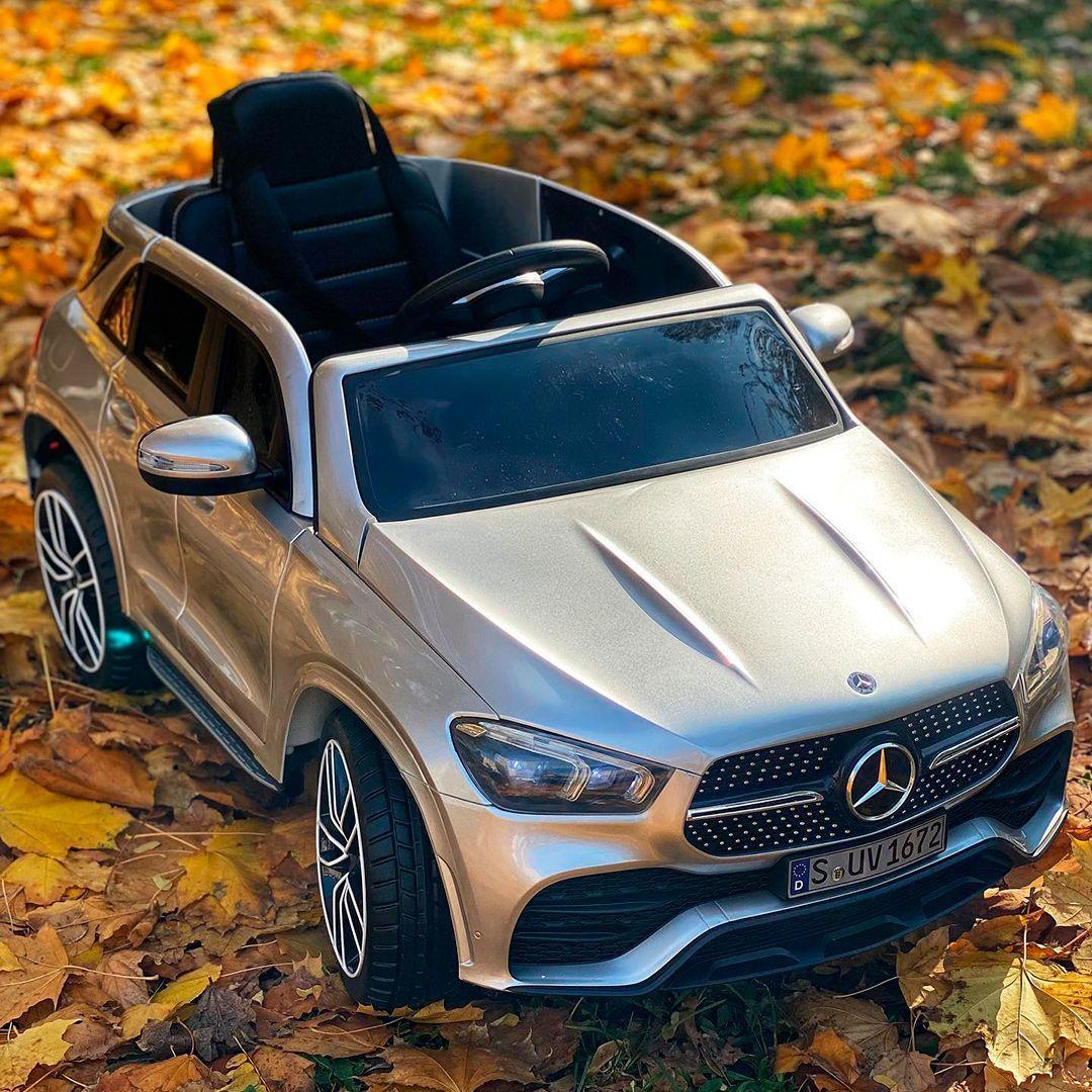 Дитячий електромобіль MERCEDES-BENZ колеса EVA сірий лак, фото 1