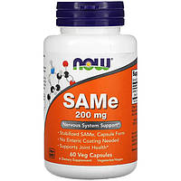 S-аденозилметионин NOW Foods "SAMe" 200 мг, поддержка печени и нервной системы (60 капсул)