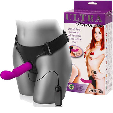 Страпон з вібрацією Ultra Harness від Baile | Knopka, фото 1