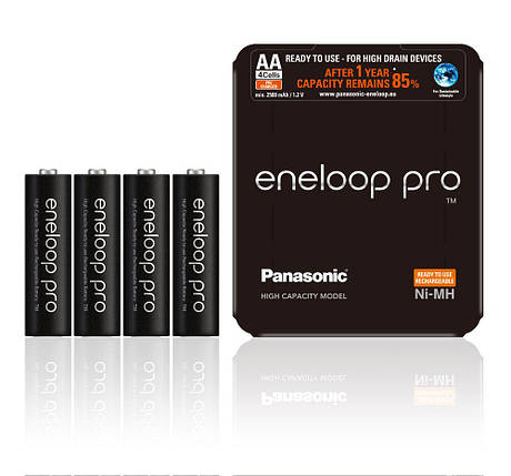 4 * Акумулятор AA/R6 1.2V Ni-Mn "Panasonic Eneloop PRO BK-3HCDE 2500 mAh" (blister), фото 2