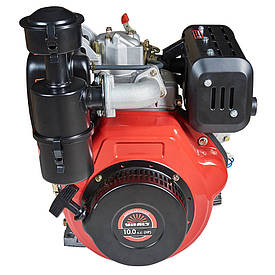 Дизельний двигун до мотоблоку з електростартером Vitals DE 10.0ke дизельний, під шпонку 25,4 мм, 10,0 л. с.