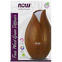 Ультразвуковой диффузор NOW Foods "Ultrasonic Faux Wood GrainOil Diffuser" для масел, корпус под дерево (1 шт)