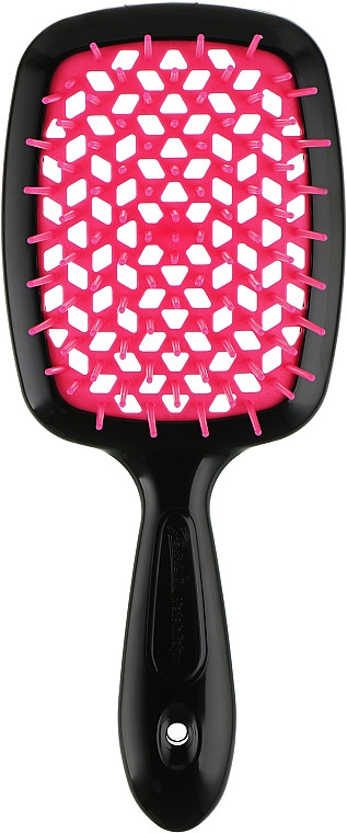 Гребінець для волосся Janeke Superbrush (чорна з рожевим), фото 1