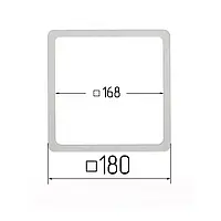 Термоквадрат для натяжних стель 168х168мм (внутрішній розмір) 180х180 мм (зовнішній розмір)