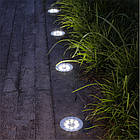 Ліхтар на сонячній батареї зі штиком для газону MAXI DISC LIGHT/ Газонний садовий світильник, фото 2