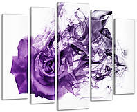 Модульная картина Цветы Абстракция Фиолетовая Роза Art-334_5 ( 80х118см )