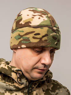 Шапка Флісова камуфляжне забарвлення Мультикам Розмір універсальний