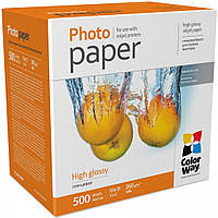 Бумага ColorWay 10x15 260г, glossy, 500л, карт.уп. (PG2605004R)