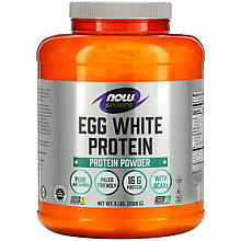 Яичный протеин NOW Foods, Sports "Egg White Protein Powder" без добавок (2268 г)
