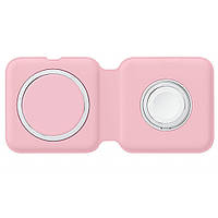Зарядний пристрій ColorWay MagSafe Duo Charger 15 W for iPhone (Pink) (CW-CHW32Q-PK)