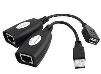 Перехідник Usb RJ45 крученій парі до 50 м (USB тато/RJ45 мама, USB мама/RJ45 мама, 20 см)
