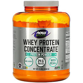 Концентрат сироваткового протеїну NOW Foods, Sports "Whey Protein Concentrate" без добавок (2268 г)