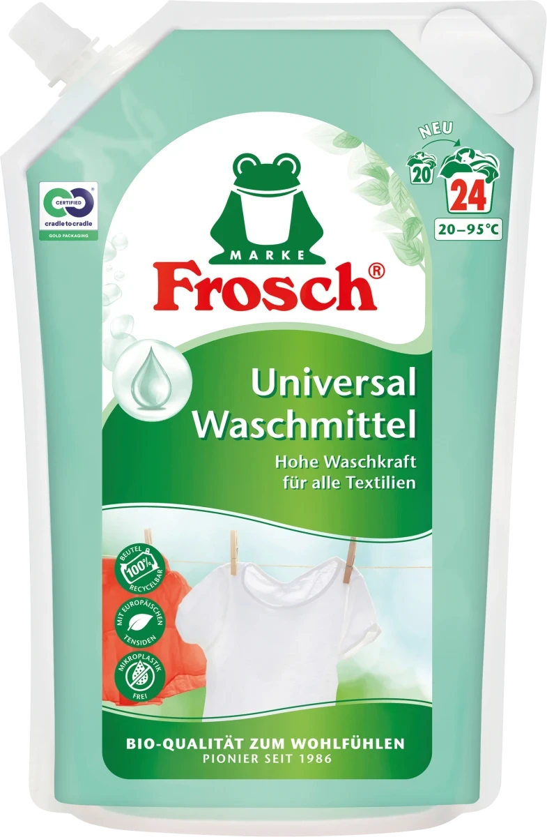 Універсальний гель для прання Frosch Universal Waschmittel, 1.8 L