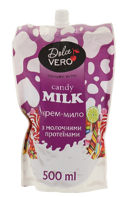 Крем-мило рідке "Dolce Vero" (запаска) Candy milk 500мл(16)