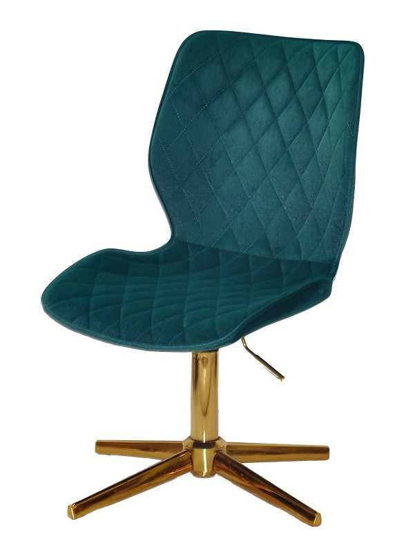 Стілець Toni GD — Modern Base зелений 1003 велюр на золотій хрестовині на стопах, фото 1