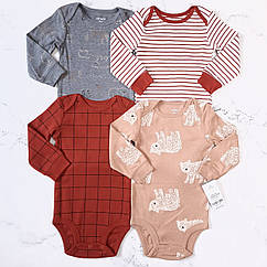 Боді для хлопчика від 9 до 18 місяців бавовна 69-81см довгий рукав картерс ціна за 1шт