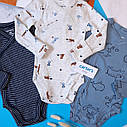 Боді для хлопчика від народження до 6 місяців бавовна 69-81см довгий рукав картерс ціна за 1шт, фото 2