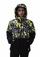 Куртка лыжная мужская Just Play Zola черный / желтый (B1335-yellow) - S