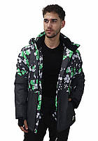 Куртка лыжная мужская Just Play Zola черный / зеленый (B1335-green) - S