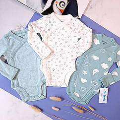 Боді для хлопчика від народження до 6 місяців бавовна 69-81см довгий рукав картерс ціна за 1шт