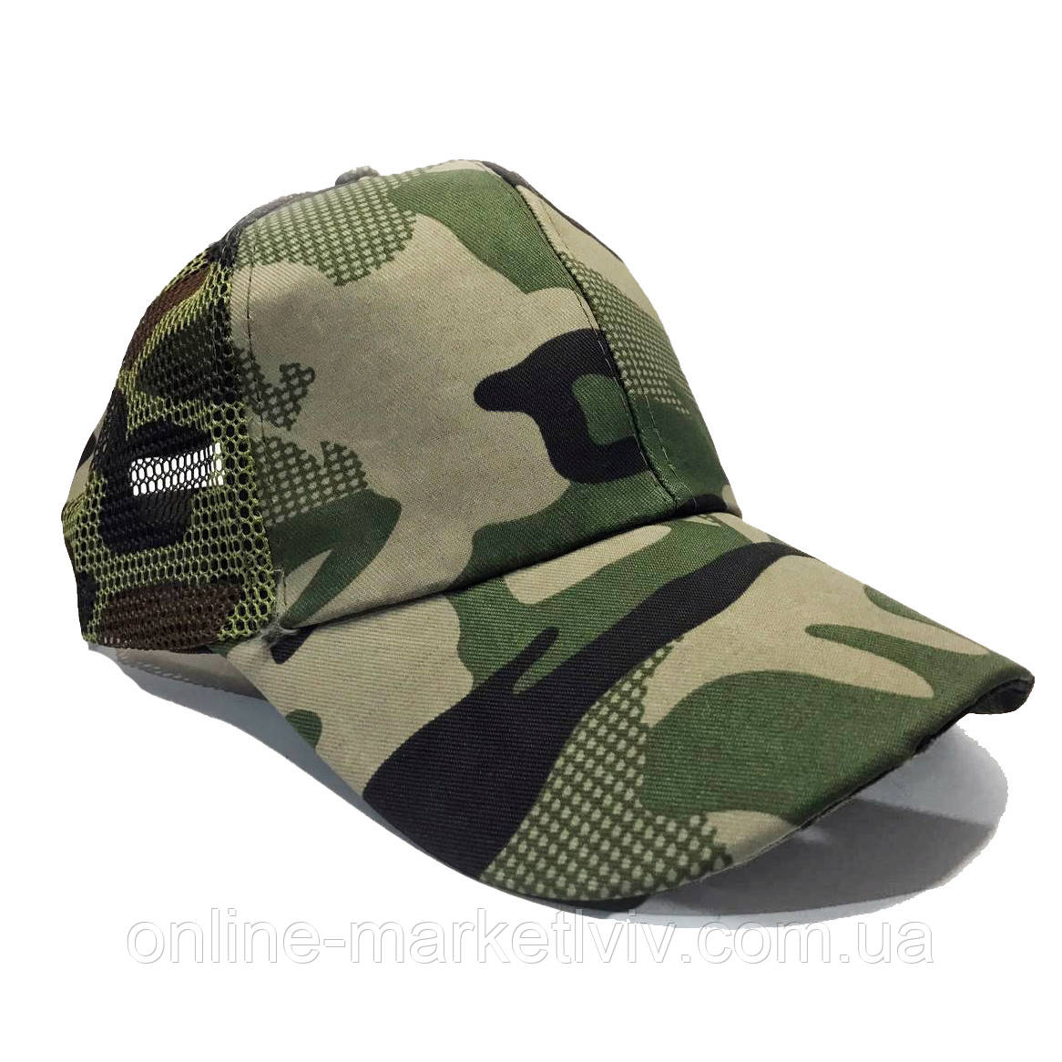 Чоловіча кепка зсу із сіткою Світлий дубок / Бейсболка-кепка літня, фото 1