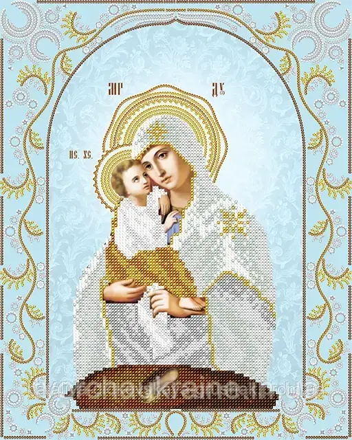 Схема для вишивки бісером Почаївська ікона Божої Матері