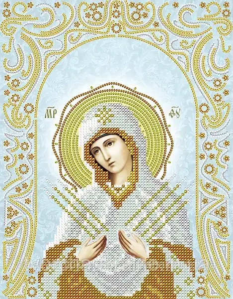 Схема для вишивки бісером Семистрельная Пресвята Богородиця