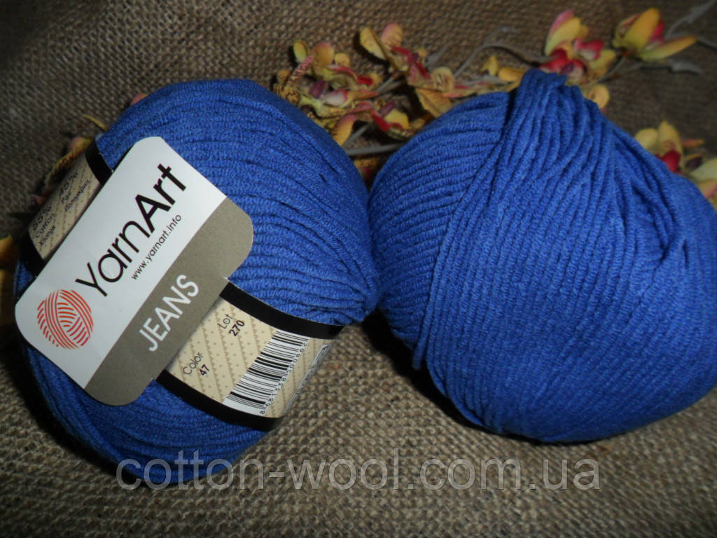 YarnArt Jeans (Ярнарт Джинс) 47 волошковий, фото 1