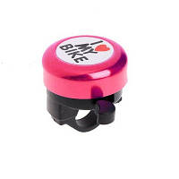 Звонок DN BL-005 I love my bike, розовый (BL-005-pink)