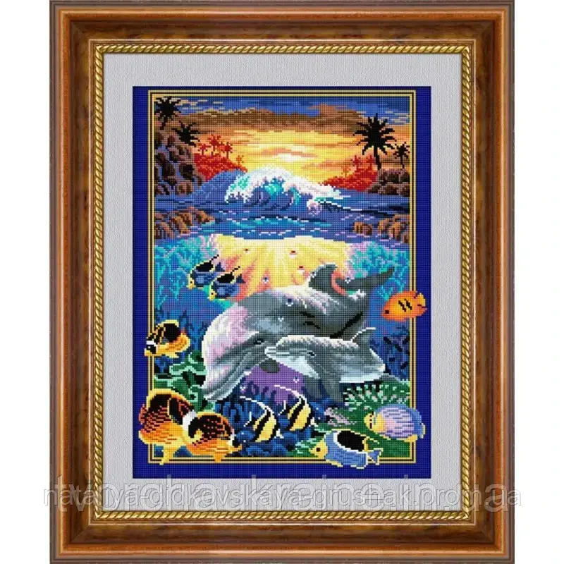 Підводний світ. Dream Art. Набір алмазної живопису (квадратні, повна) (D4374)