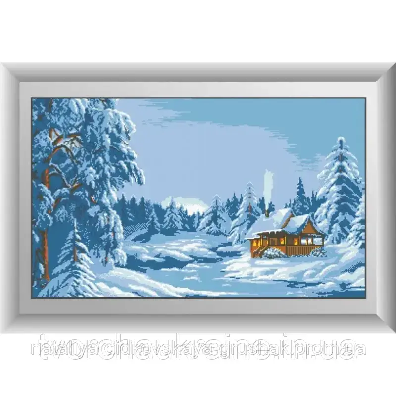 Зимовий ліс. Dream Art. Набір алмазної живопису (квадратні, повна) (7368) 30216