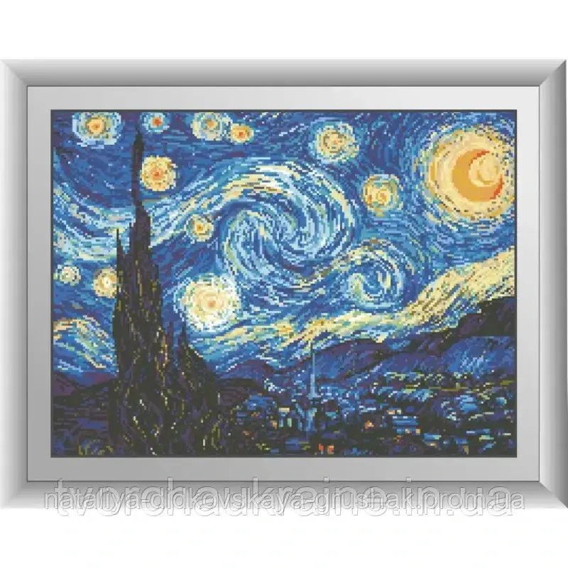 Зоряна ніч. Ван Гог. Dream Art. Набір алмазної живопису (квадратні, повна) (F4611)