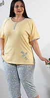 Піжама жіноча футболка з капрі бавовна Bella Secret 9441