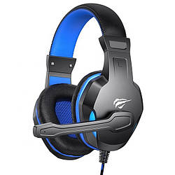 Навушники ігрові провідні з мікрофоном HAVIT H763d Чорно-сині
