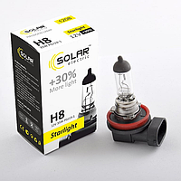 Галогенная лампа H8 SOLAR Starlight 12V 35W + 30% (1 шт.)