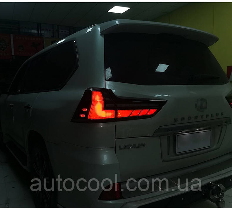 Задні лед тюнінг ліхтарі Lexus LX 570 2016-2021 р. Лексус 570