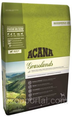 Acana (Акана) Grasslands Dog Беззерновий корм для собак з ягням і качкою 6кг