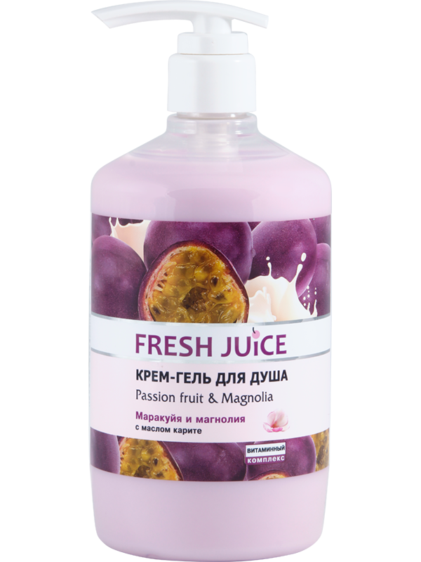 Гель для душа Passion fruit & Magnolia 750мл Fresh Juice - фото 1 - id-p258675335