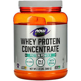 Концентрат сироваткового протеїну NOW Foods, Sports "Whey Protein Concentrate" без добавок (680 г)