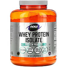 Ізолят сироваткового протеїну NOW Foods, Sports "Whey Protein Isolate" без добавок, у порошку (2268 г)