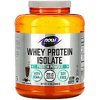Изолят сывороточного протеина NOW Foods, Sports "Whey Protein Isolate" вкус голландского шоколада (2268 г)