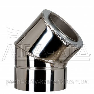 Коліно 45 сендвіч (термо) 1 мм н/н AISI 304