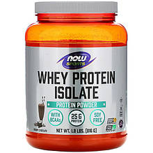 Ізолят сироваткового протеїну NOW Foods, Sports "Whey Protein Isolate" смак голландського шоколаду (816 г)