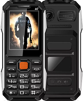 Кнопочный телефон с большим дисплеем и хорошей мощной батареей на 2 сим карты H-Mobile A6 black НА ПОДАРОК