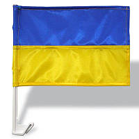 Флаг на авто УКРАИНЫ 45 х 30 см с пластиковым флагштоком (flag-00001-auto)