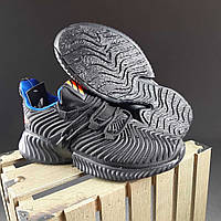 Обувь женская Адидас Альфа Боунс. Кроссовки женские весна лето Adidas Alphabounce Instinct черные с синим