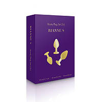 Набір силіконових анальних пробок Booty Plug Set Purple Rianne S 3шт