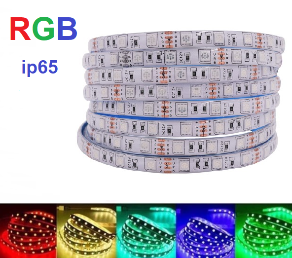 Світлодіодна стрічка LEDTech smd 5050 rgb ip65 60д/метр вологозахист багатобарвна